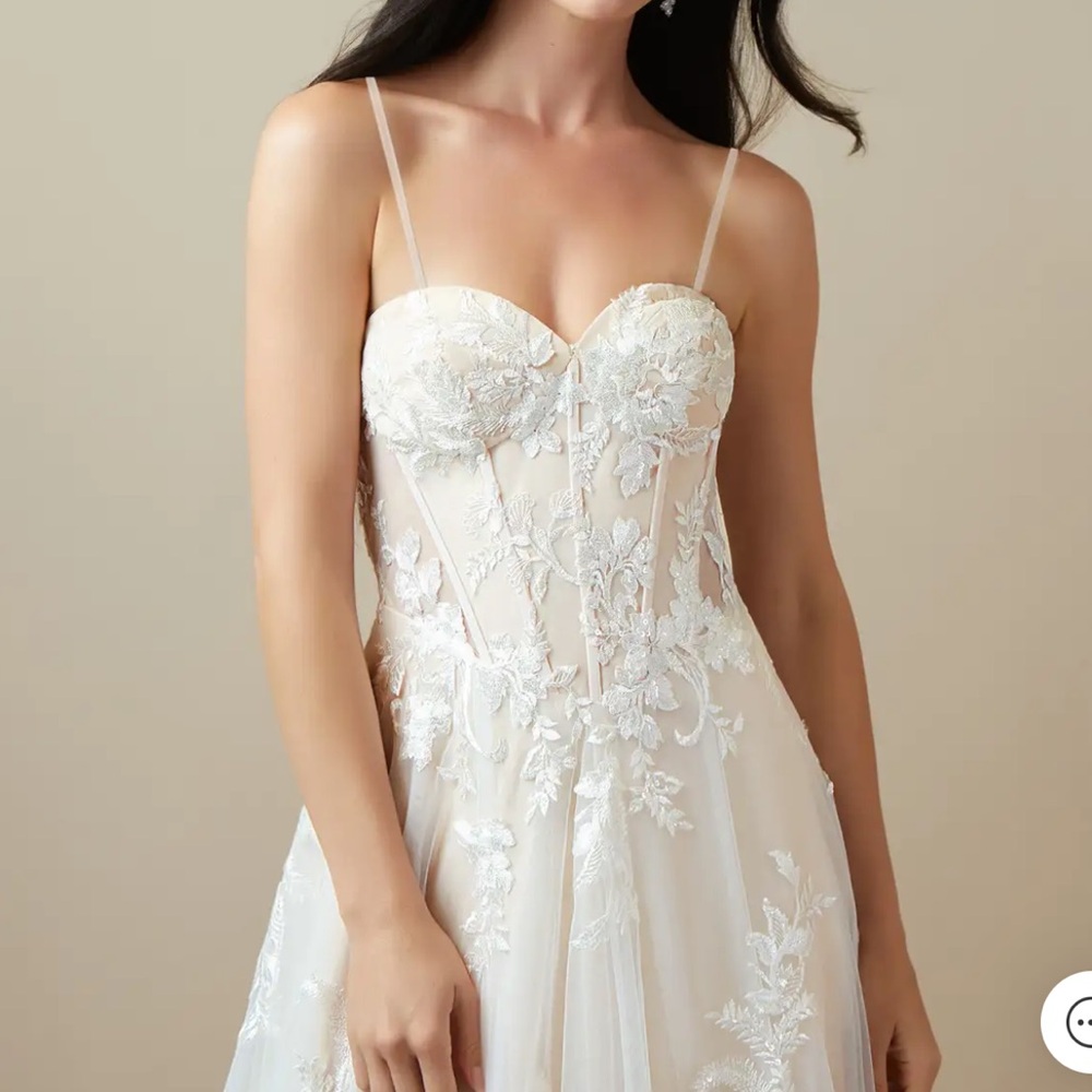 NWT Azazie Aurorie Wedding Dress, Sweetheart Corset Tulle Lace A-Line, Size 4 - Picture 5 of 9